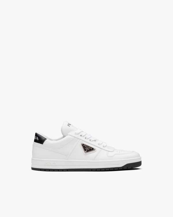 White/black Downtown perforated leather sneakers - Image 2