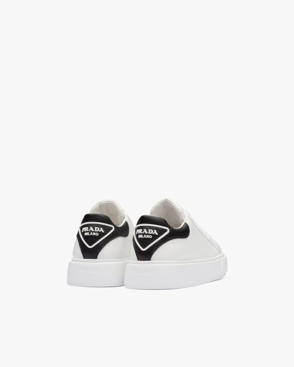 White/black Leather sneakers - Image 3