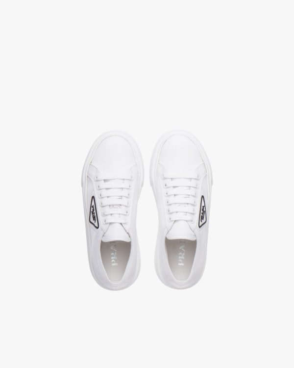 White/black Nylon gabardine sneakers - Image 4