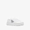 White/black Nylon gabardine sneakers