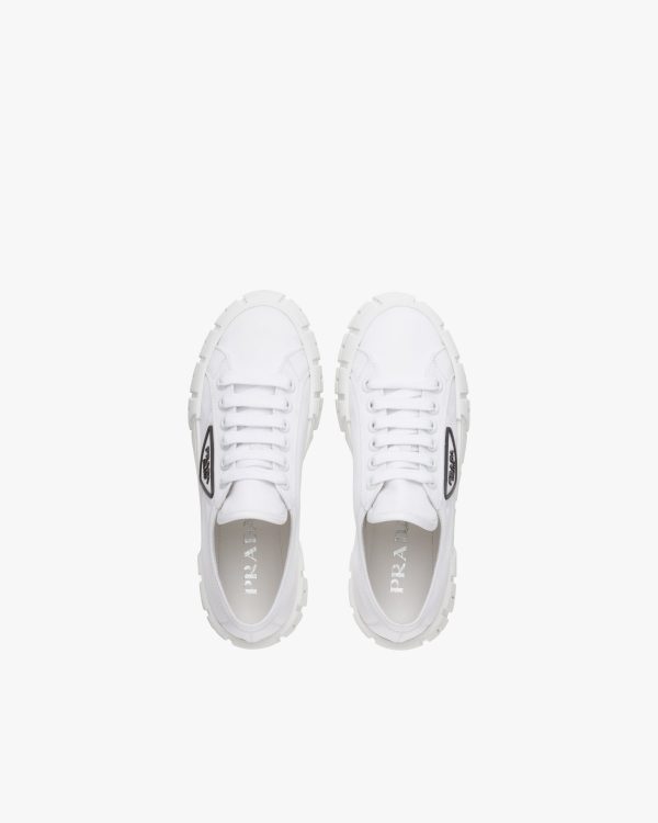 White/black Nylon gabardine sneakers - Image 4