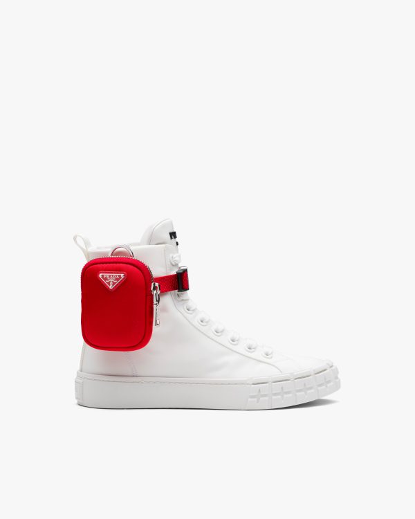 White/red Wheel Re-Nylon Gabardine high-top sneakers - Image 2