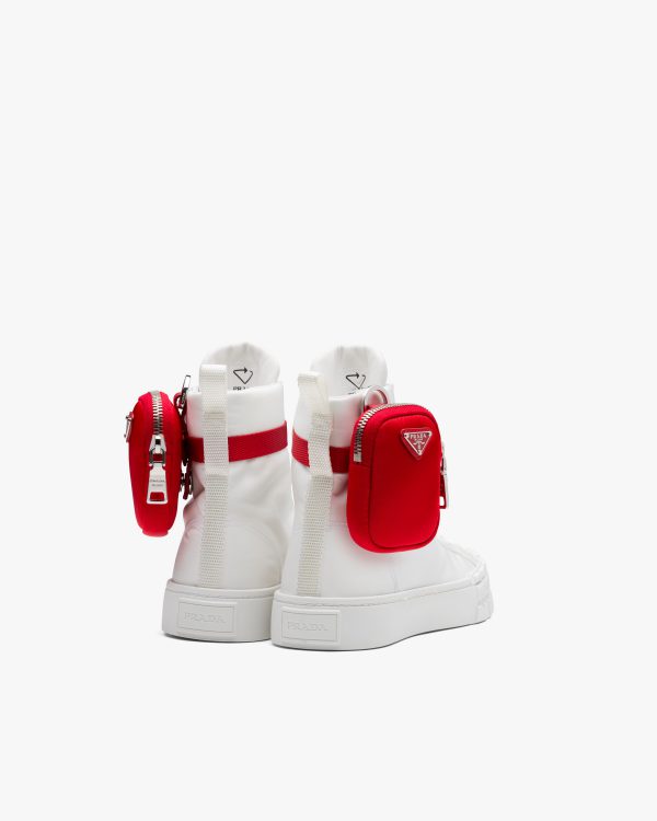 White/red Wheel Re-Nylon Gabardine high-top sneakers - Image 3
