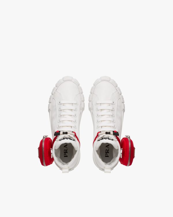 White/red Wheel Re-Nylon Gabardine high-top sneakers - Image 4