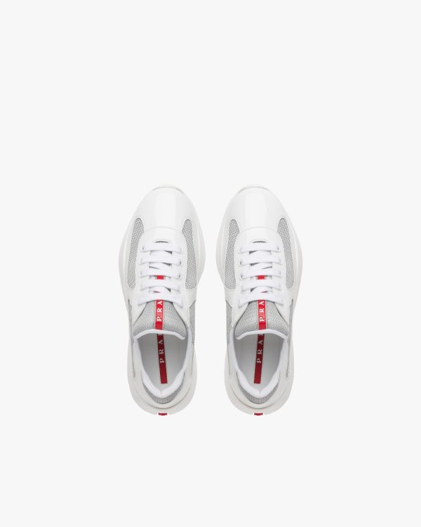 White/silver Prada Americas Cup sneakers - Image 4