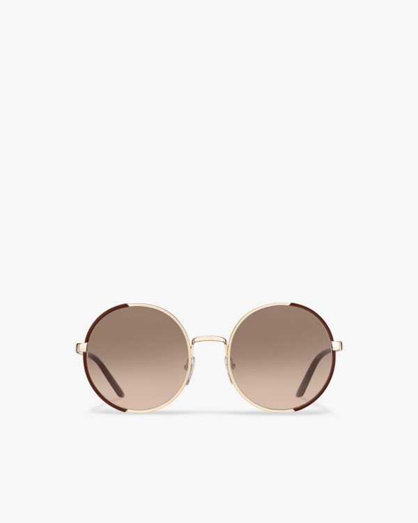 Gradient Anthracite Gray To Cammeo Beige Lenses Prada Eyewear Collection sunglasses