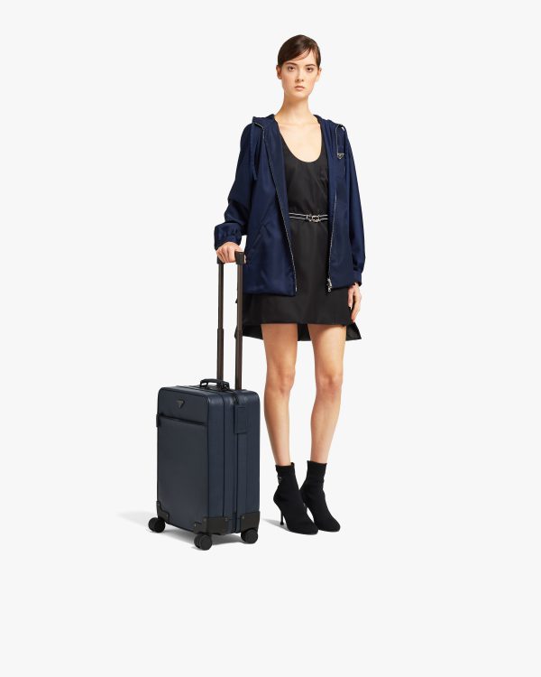 Baltic Blue Saffiano Leather Trolley - Image 2