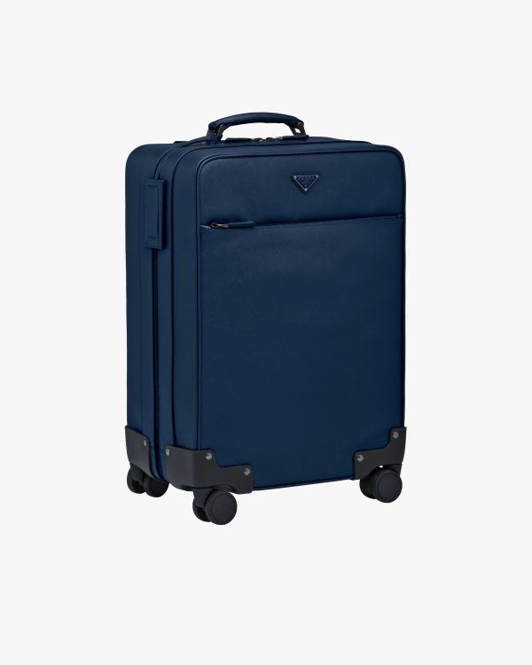 Baltic Blue Saffiano Leather Trolley - Image 3