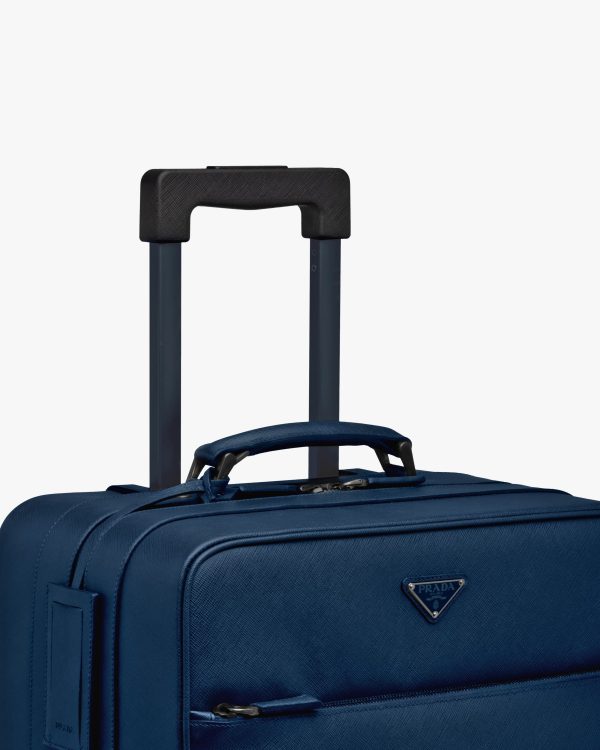 Baltic Blue Saffiano Leather Trolley - Image 6