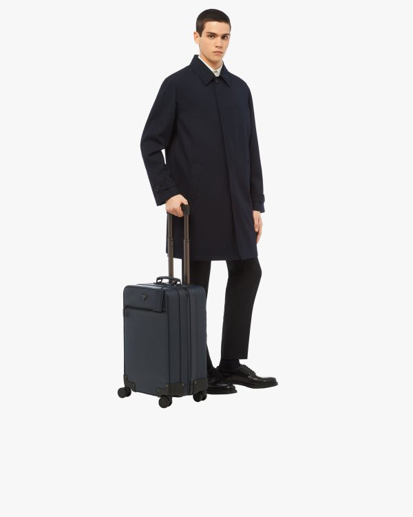 Baltic Blue Saffiano Leather Trolley - Image 7