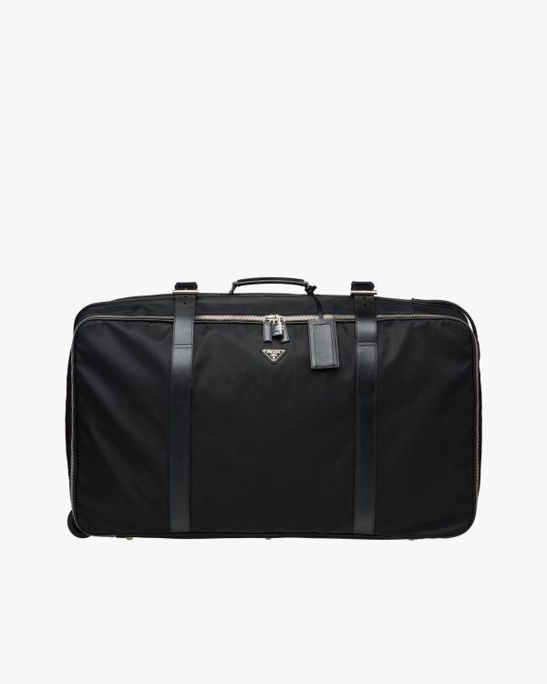 Black Nylon Semi-Rigid Suitcase