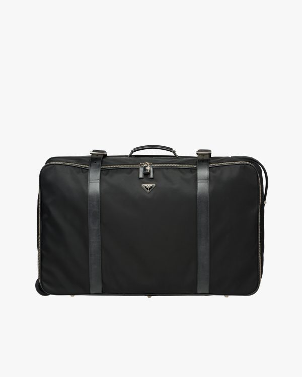 Black Nylon Semi-Rigid Suitcase