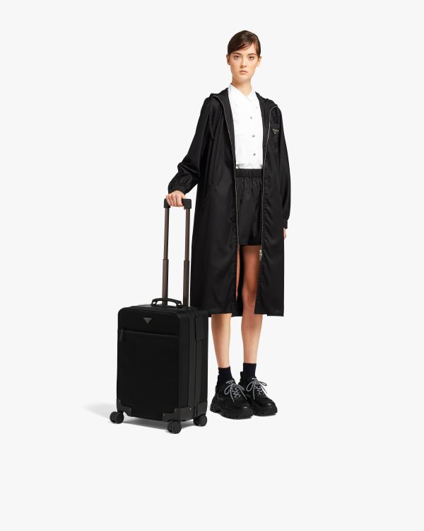 Black Nylon and Saffiano Leather Trolley - Image 2