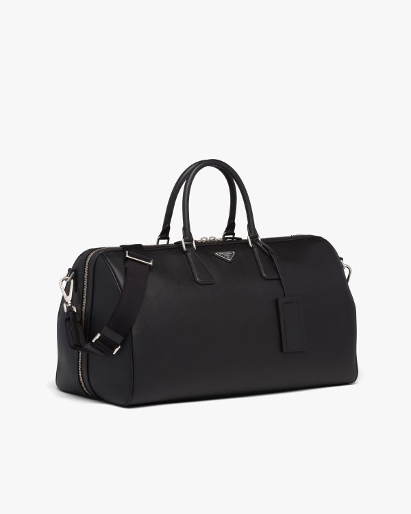 Black Saffiano Leather Travel Bag - Image 3