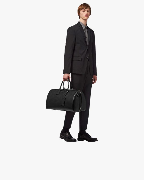 Black Saffiano Leather Travel Bag - Image 7