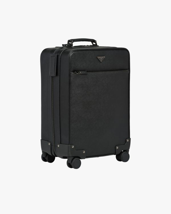 Black Saffiano Leather Trolley - Image 3