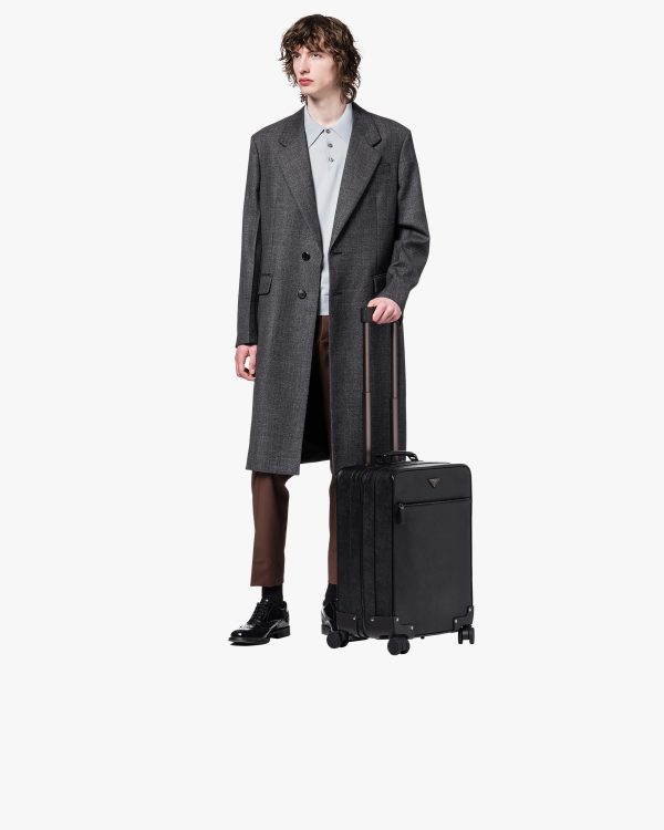 Black Saffiano Leather Trolley - Image 7