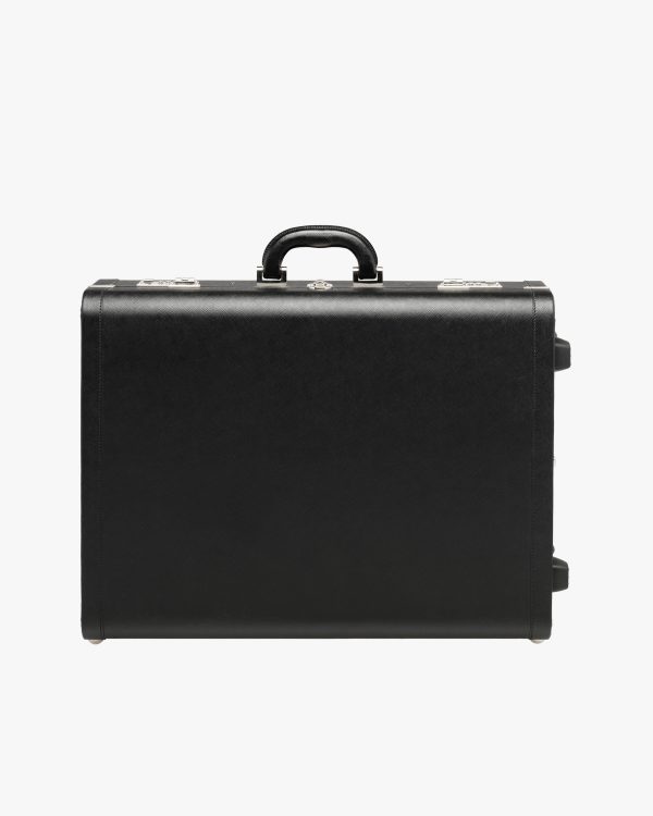 Black Saffiano Leather Trolley