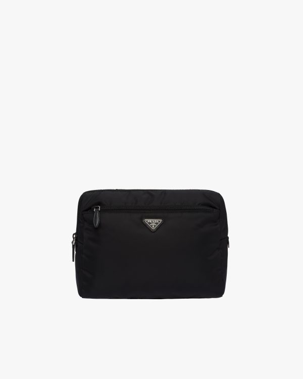 Black/astral Blue Re-Nylon pouch