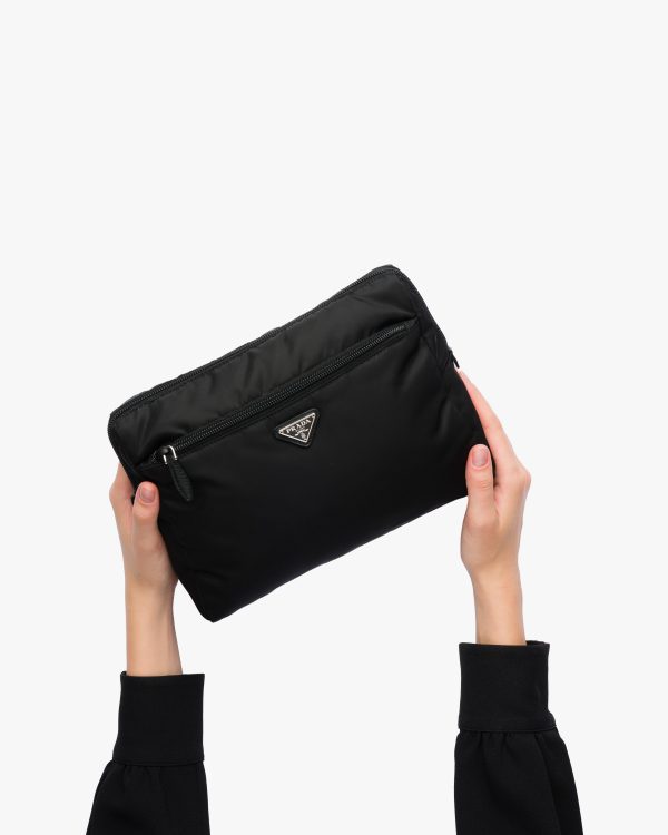 Black/astral Blue Re-Nylon pouch - Image 3