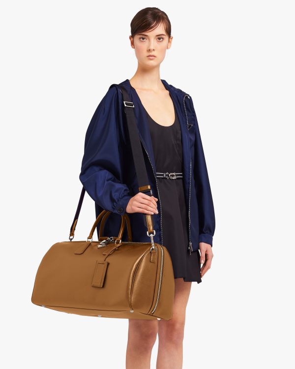 Cinnamon Saffiano Leather Travel Bag - Image 2