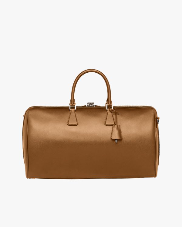 Cinnamon Saffiano Leather Travel Bag - Image 4