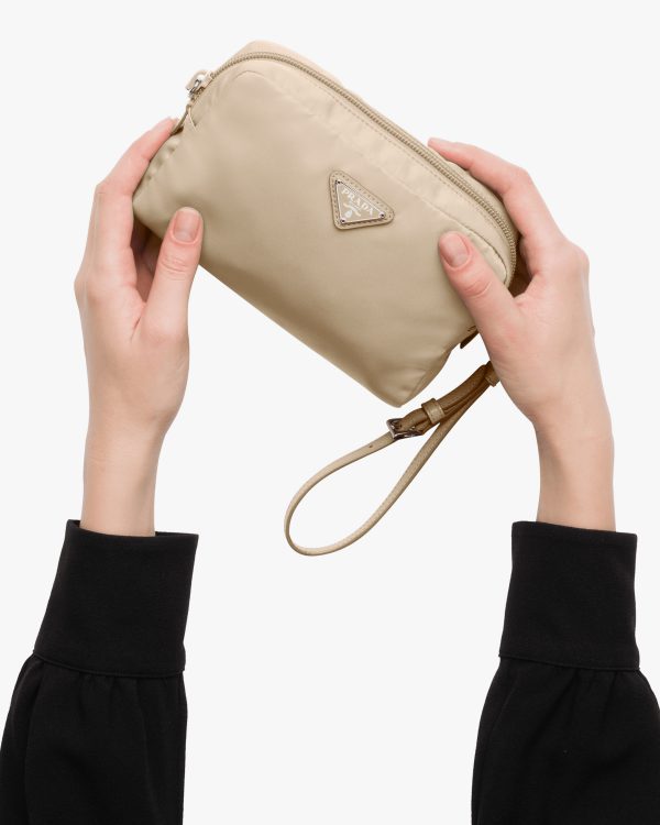 Desert Beige Re-Nylon pouch - Image 3
