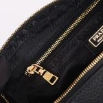 Black Prada Flou leather bag with shoulder strap Gold Hardware