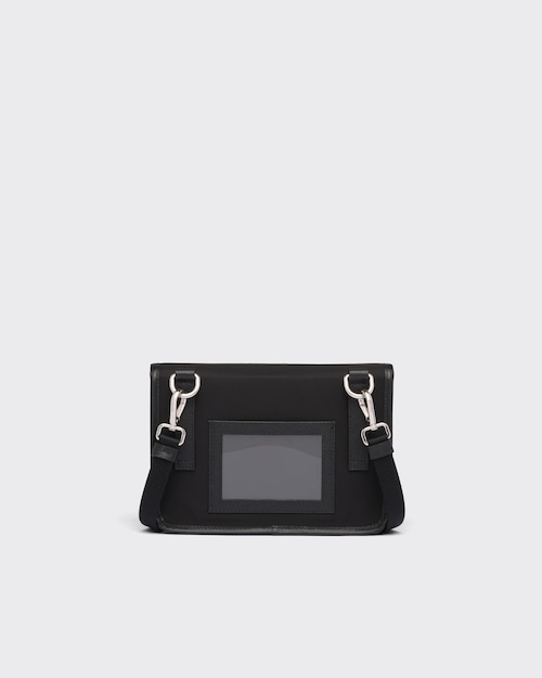 Prada Replica Black Re-Nylon and Saffiano leather smartphone case