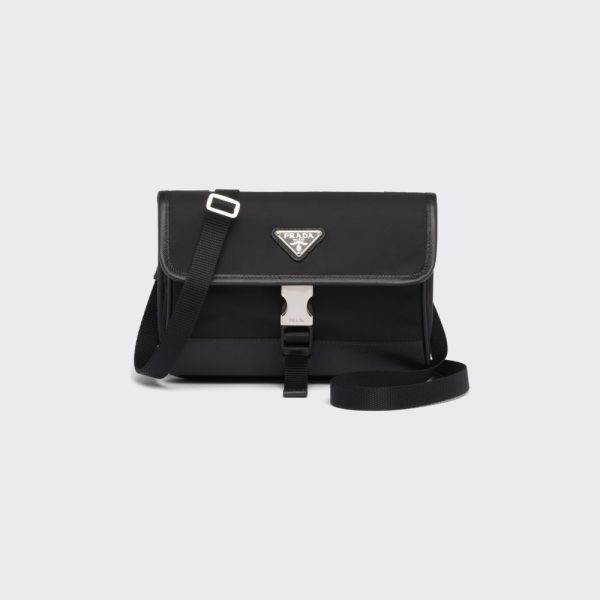Prada Replica Black Re-Nylon and Saffiano leather smartphone case